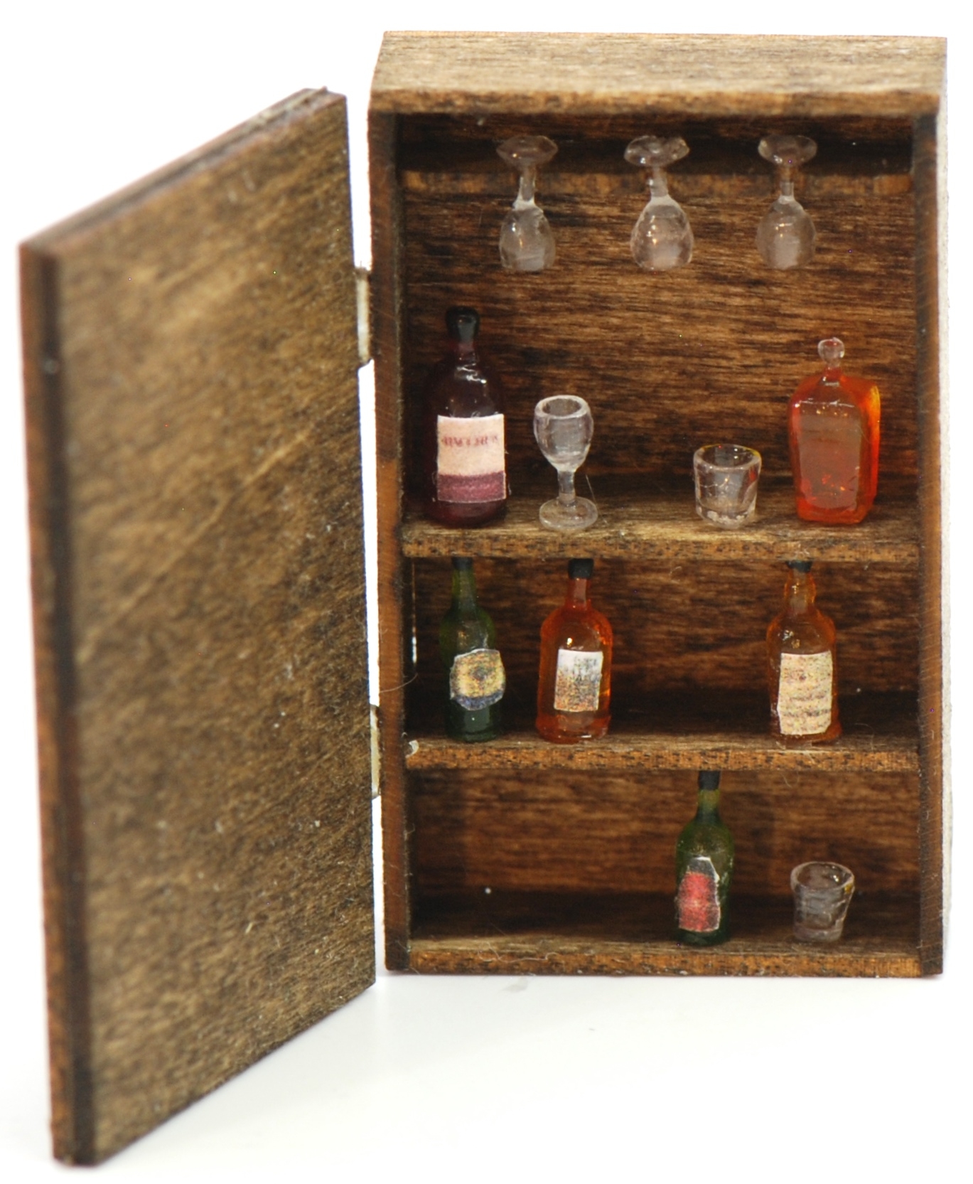 148 Bookcase with Hidden Bar Stewart Dollhouse Creations